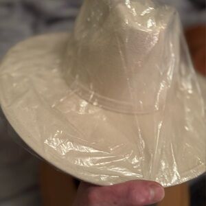 New Cream Wide-Brim Hat